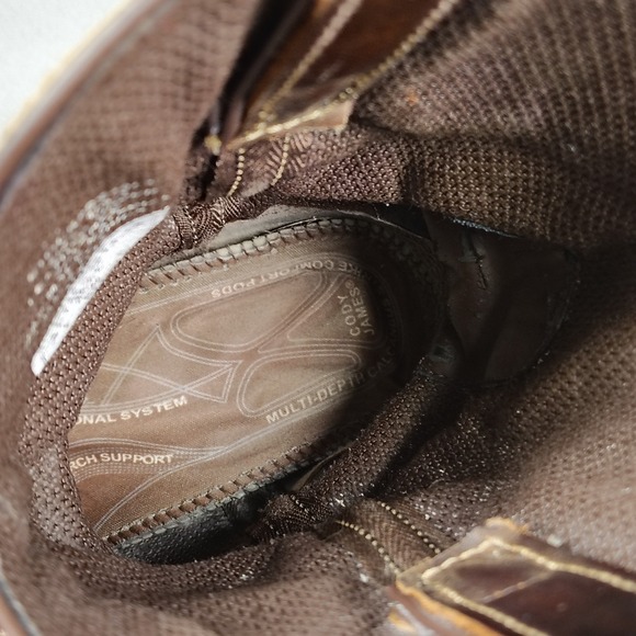 JUSTIN Superintendent Cowboy Work Boot Mens 10.5D Tooled Leather 11" Steel Toe - Picture 9 of 12